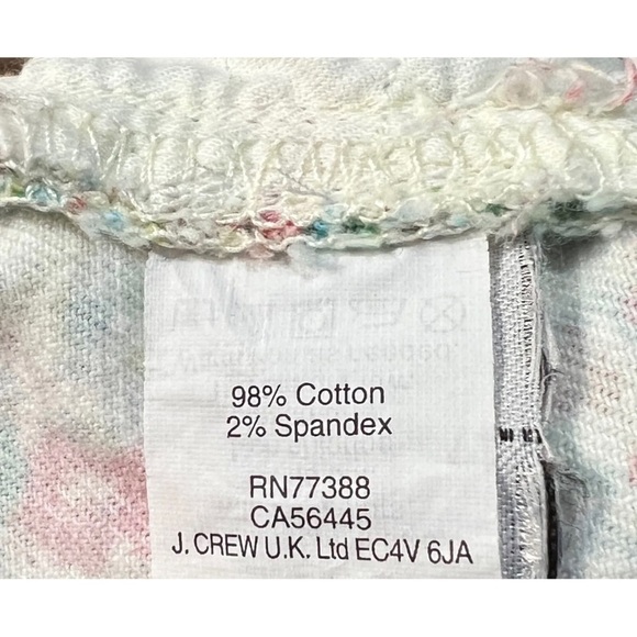 J Crew Sz 26 Toothpick Crop Floral Print Jean Liberty Bloom Emma Georgina Spring - Picture 12 of 14